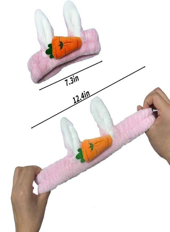 IVICOO Halloween Headbands for Women,Cute Halloween Headpiece Hair Accessories,Makeup Headband,Skincare Face Wash Headband,Spa Headbands For Girls Women,1 Pack Pink Bunny Ears - Image 2